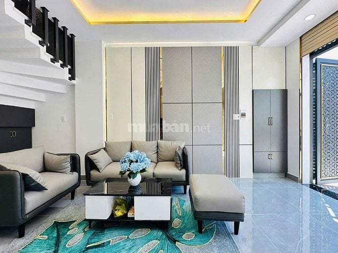 464/16 Phạm Văn Chiêu, 4 tầng, nở hậu, nhà mới hoa hồng môi giới
