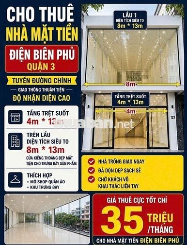 NHÀ VIEW MẶT TIỀN NGUYỄN ĐÌNH CHIỂU QUẬN 3 - 4PN Ở LIỀN - CHỈ 15 TRIỆU