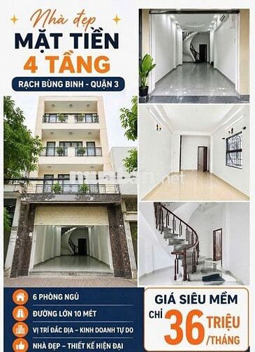 NHÀ VIEW MẶT TIỀN NGUYỄN ĐÌNH CHIỂU QUẬN 3 - 4PN Ở LIỀN - CHỈ 15 TRIỆU