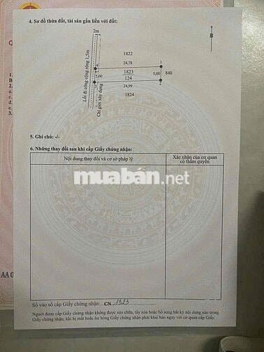 12 Lô đất thổ cư mặt tiền đường GTNT xe hơi 7 chỗ chạy được, đường thô