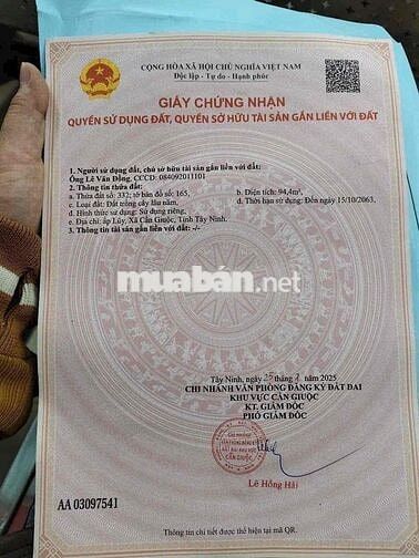 về quê cần tiền ban gấp 100m đất có Nhà trên đất