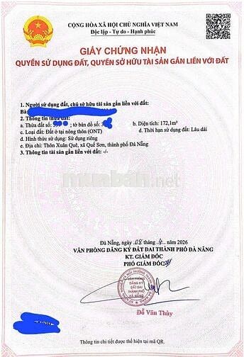 Bán đất 172m2 ngay Gần Chợ Đông Phú, Quế Sơn - Giá chỉ 650 triệu