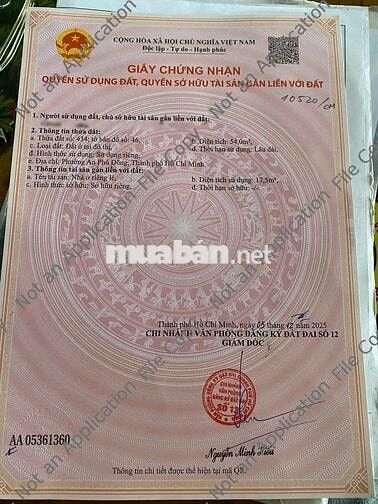 Cc bán đất siêu đẹp ngang lớn 5.2m. Ngay Bến Xưa kế vách Gò Vấp