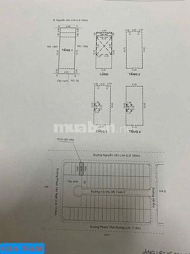 BÁN NHÀ MẶT TIỀN : 435 NGUYỄN VĂN LINH - P. TÂN PHONG - Q. 7 - TPHCM