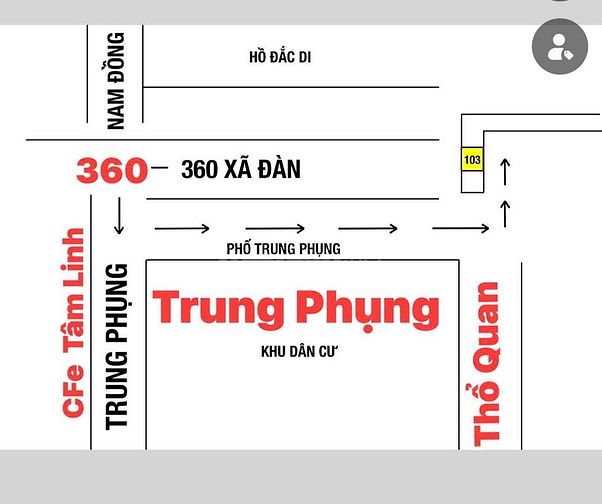 Bán chính chủ căn nhà ngõ 360 Xã Đàn, chợ Trung Phụng đi vào 20m
