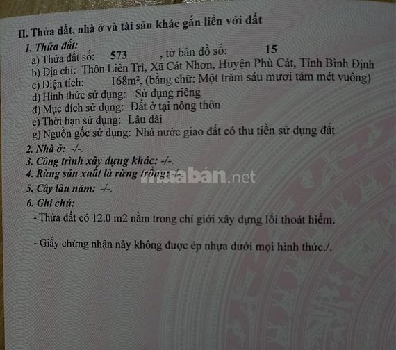 Bán đất mặt tiền QL19B đối diện cụm CN Cát Nhơn, Phù cát, BÌNH ĐỊNH.cũ