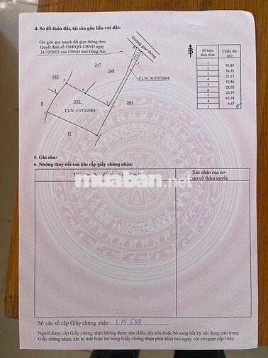 Bán 2 sào mặt tiền Đường Ông Binh,P.Tân Triều, TP.Đồng Nai