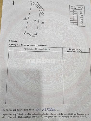      Bán đất cạnh đường Hùng Vương siêu Rẻ 