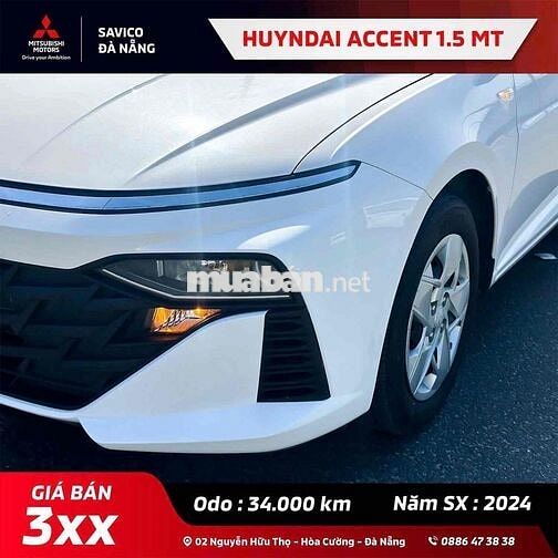 Hyundai Accent 2024 1.5 MT 34.000 km Trắng