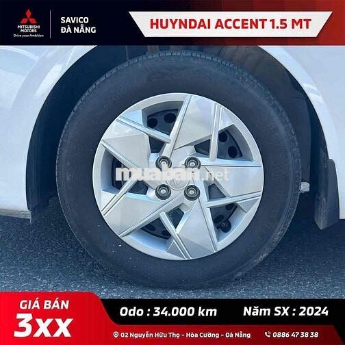 Hyundai Accent 2024 1.5 MT 34.000 km Trắng
