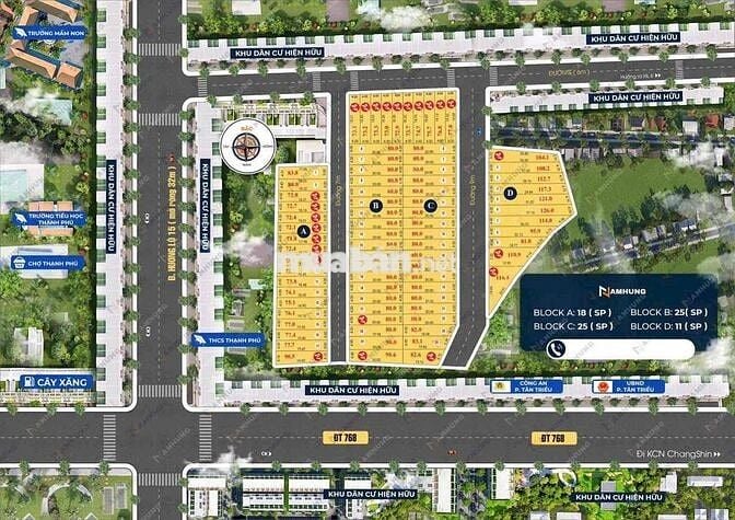 đất nền ngay trung tâm hành chánh phường tân triều