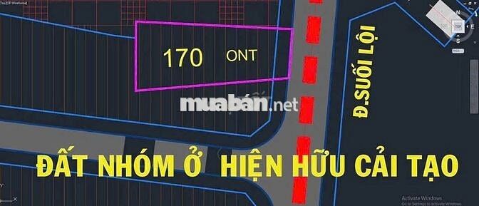 Bán dùm anh họ lô đất mặt tiền Suối Lội - 273m2 - 750trieu tl