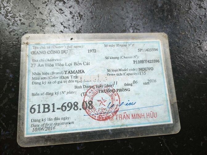 Yamaha Nouvo LX 135 2016 Đen trắng