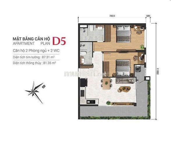 Bán 2PN sân vườn Happy One Sora, 87.31m2 + 24m2 SV, Linh Xuân Thủ Đức