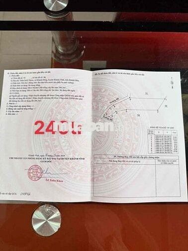 kẹt tiền bán rẻ lô đất thổ cư chỉ 240tr
