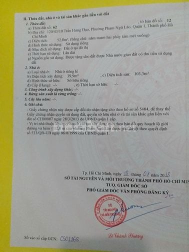 CC bán nhà 5 phòng có toilet riêng Bùi Viện, Q.1 đang cho thuê 20tr