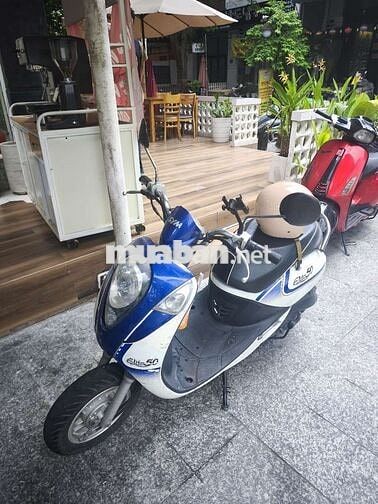 SYM Elite 50 Xanh trắng