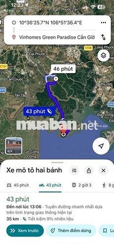 Bán đất thổ cư, sổ hồng riêng tại Tam Thôn Hiệp, Cần Giờ