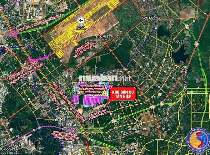 20 nền 100m2 full thổ cư giá 1.2 tỷ nền sổ hồng riêng liền kề sân bay