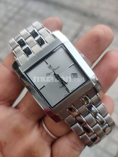 ⌚ Đồng hồ #Olym_Pianus(Thụy )mặt vuông  _Lich góc 4h , kính sapphire  