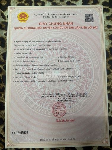 Mặt tiền kinh doanh buôn bán Sầm uất. Tấp nập Quang Trung gò vấp. 42m