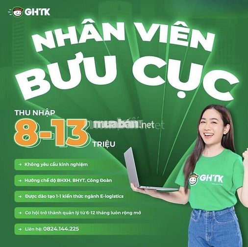 [GHTK LÂM ĐỒNG] TUYỂN NHÂN VIÊN VẬN HÀNH BƯU 