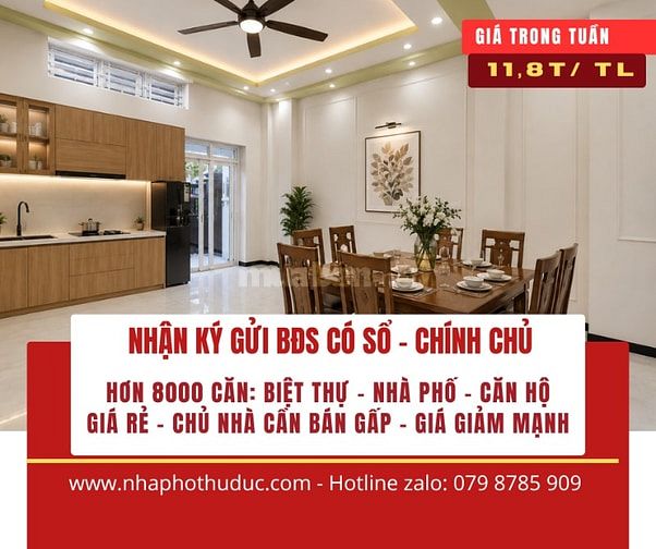 bán nhà phường hiệp bình chánh thủ đức - Bán gấp - 11,8tỷ/150m2/3T