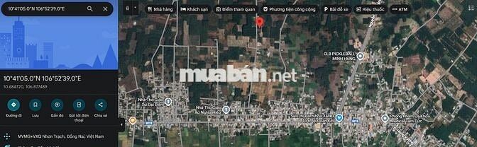Bán đất tại Xã Vĩnh Thanh, Đồng Nai, 2,4 triệu / m2, 1462.3 m2 có TL