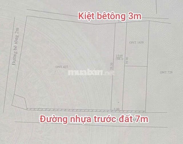 Bán đất 2 mt trước sau đường nhựa 7m thôn Phú Sơn 2 giá chỉ 1790tr