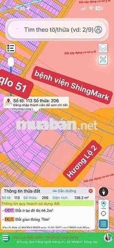 nhà mặt tiền quốc lộ 51 đối diện bệnh viện shinmak
