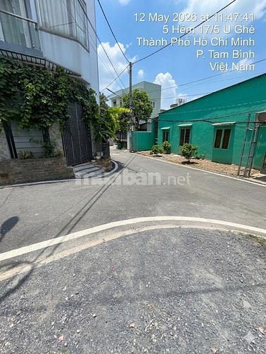 Bán lô góc 2 mặt tiền đường Ụ Ghe, Tam Phú, Thủ Đức- 56m2 giá 5,1 tỷ