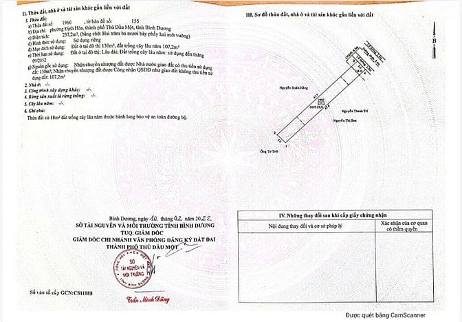 Bán Đất Nhánh  Đường ĐX 75, Phường Định Hoà, Thủ Dầu Một, Bình Dương