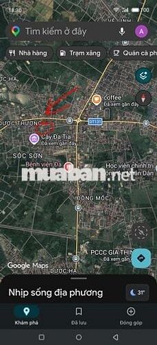 Bán đất Dược Thượng - Sóc Sơn: 90 m² Full Thổ Cư, Cách Trung Tâm 300m.