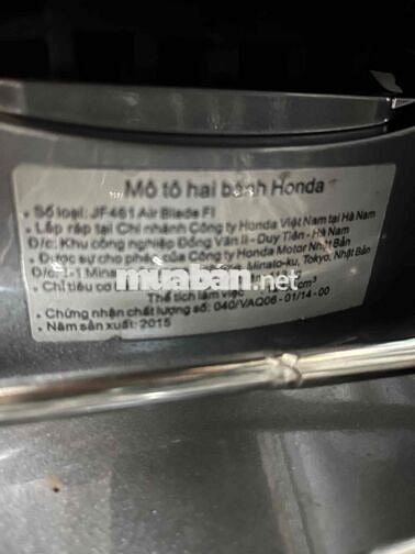Honda Air Blade 2015 Xám đen