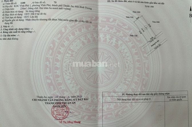 Giá 8ty699tr biệt thự 230m2- KDC Vĩnh Phú 1- P.Bình Hòa- Tp.HCM