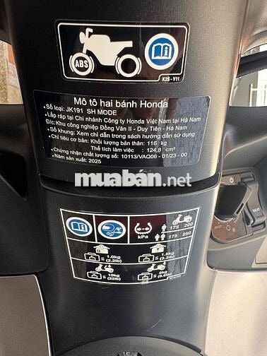 Honda SH Mode ABS 2025 Cao cấp Bạc nhám Chạy 800Km