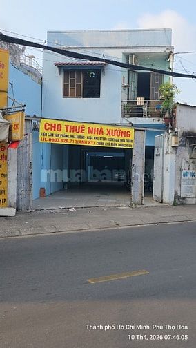 Cho thuê nhà xưởng, nhà mặt tiền đường Thoại Ngọc Hầu, Quận Tân Phú 