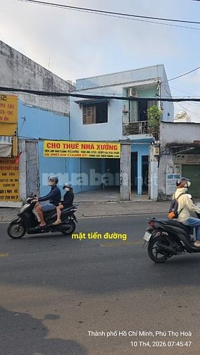 Cho thuê nhà xưởng, nhà mặt tiền đường Thoại Ngọc Hầu, Quận Tân Phú 