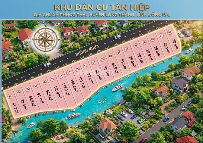 Bấn đất sân bay Long Thành 5*17.18=85.9m2 giá 1.288 tỷ Long Thành ĐNai