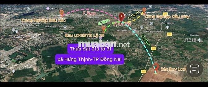 Cần bán đất mặt tiền đường Hưng Bình, Trảng Bom, Đồng Nai, Giá 2.1 tỷ