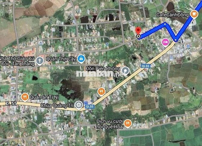 185tr mét ngang đất ở ven biển 2 mặt tiền ( QL55 lagi Bình Châu)