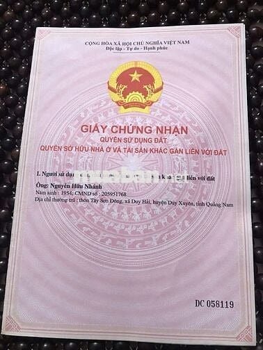 Hoa hậu Tái Định Cư Duy Hải II, lô góc 2 mặt tiền & view công viên