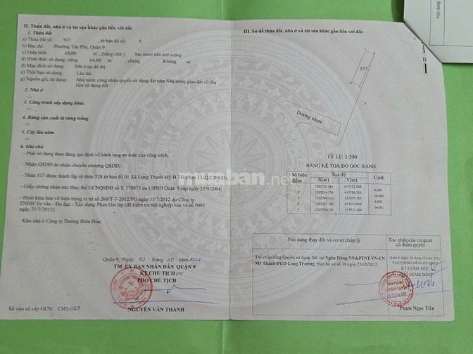 Chính chủ bán đất CHUNG TƯỜNG BỆNH VIỆN UNG BƯỚU 2, Thủ Đức, Tp HCM