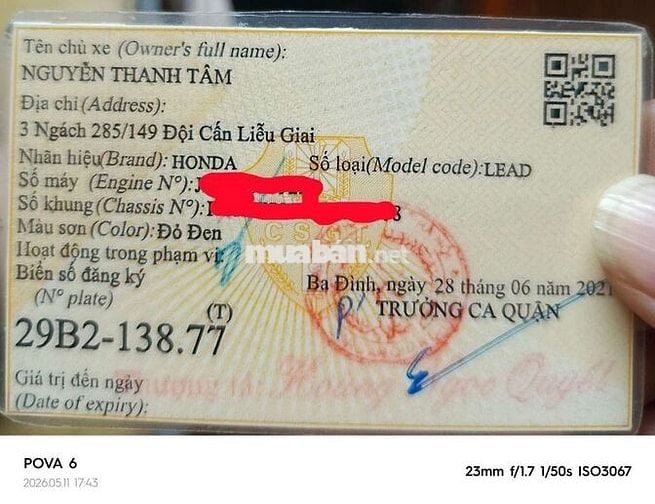 Honda Lead Đỏ đen
