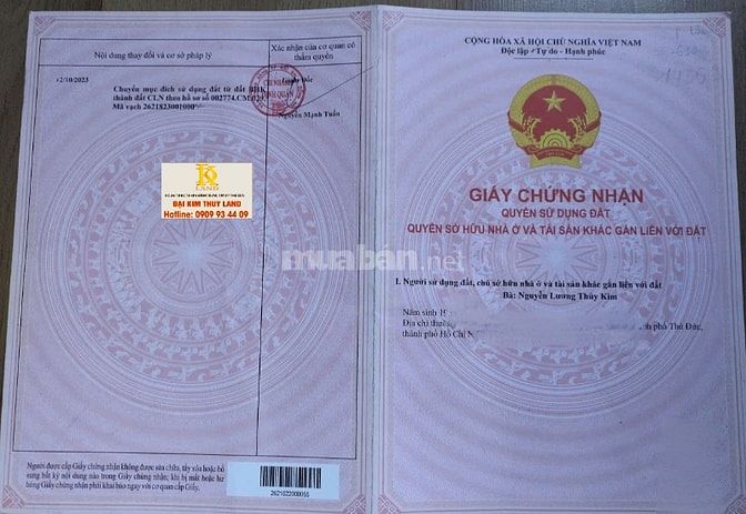 Bán 2.028 m2 đất vườn xã Phú Hoà.TP Đồng Nai.1 tỷ 6