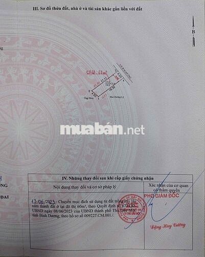 Bán đất trung tâm phường Phú Lợi, Thủ Dầu Một