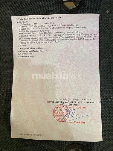 Bán nhà và đất thổ cư 100%, TP Pleiku, 10x37m, đang cho thuê 33tr/th