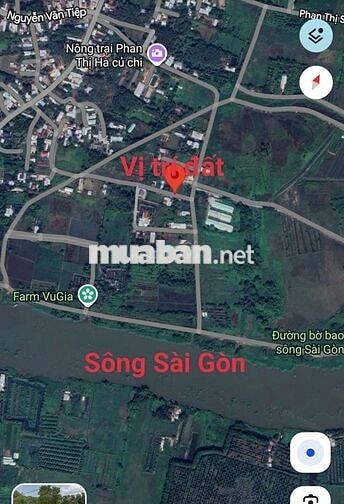 ​Hàng  Đất Sát Sông Sài Gòn, Mặt Tiền Nhựa, Ngang 45m Miên Man.