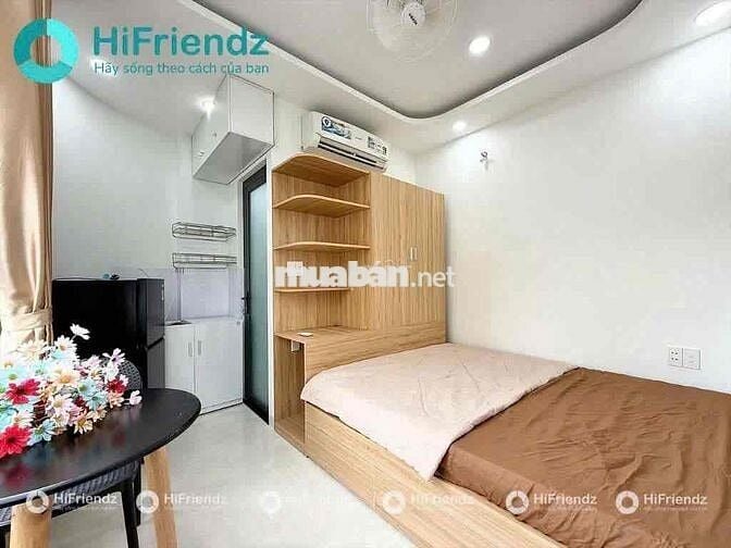 STUDIO FULL NỘI THẤT, MỚI 100%, GIÁP ĐIỆN BIÊN PHỦ-Q1, CỬA SỔ TRỜI
