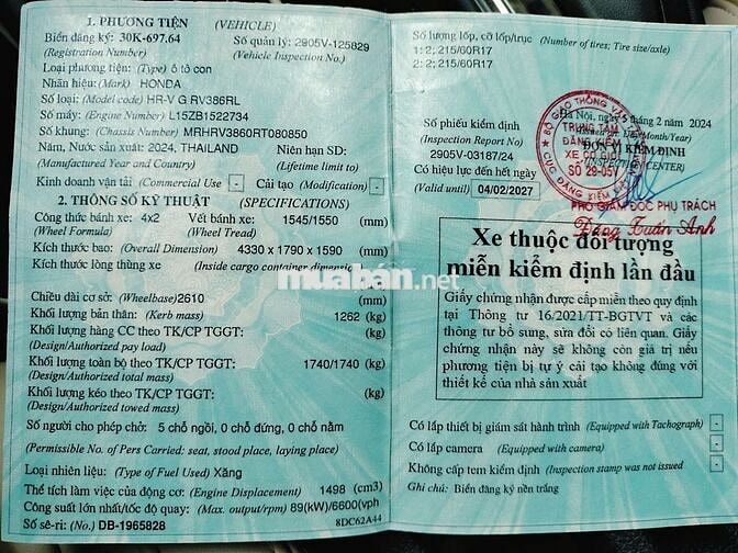 Honda HRV 2024 G Trắng ngọc trai